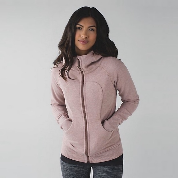 lululemon athletica Tops - Lululemon Scuba Hoodie in Dusty Pink Rose Gold Hardware, Size 8, Fair Condition